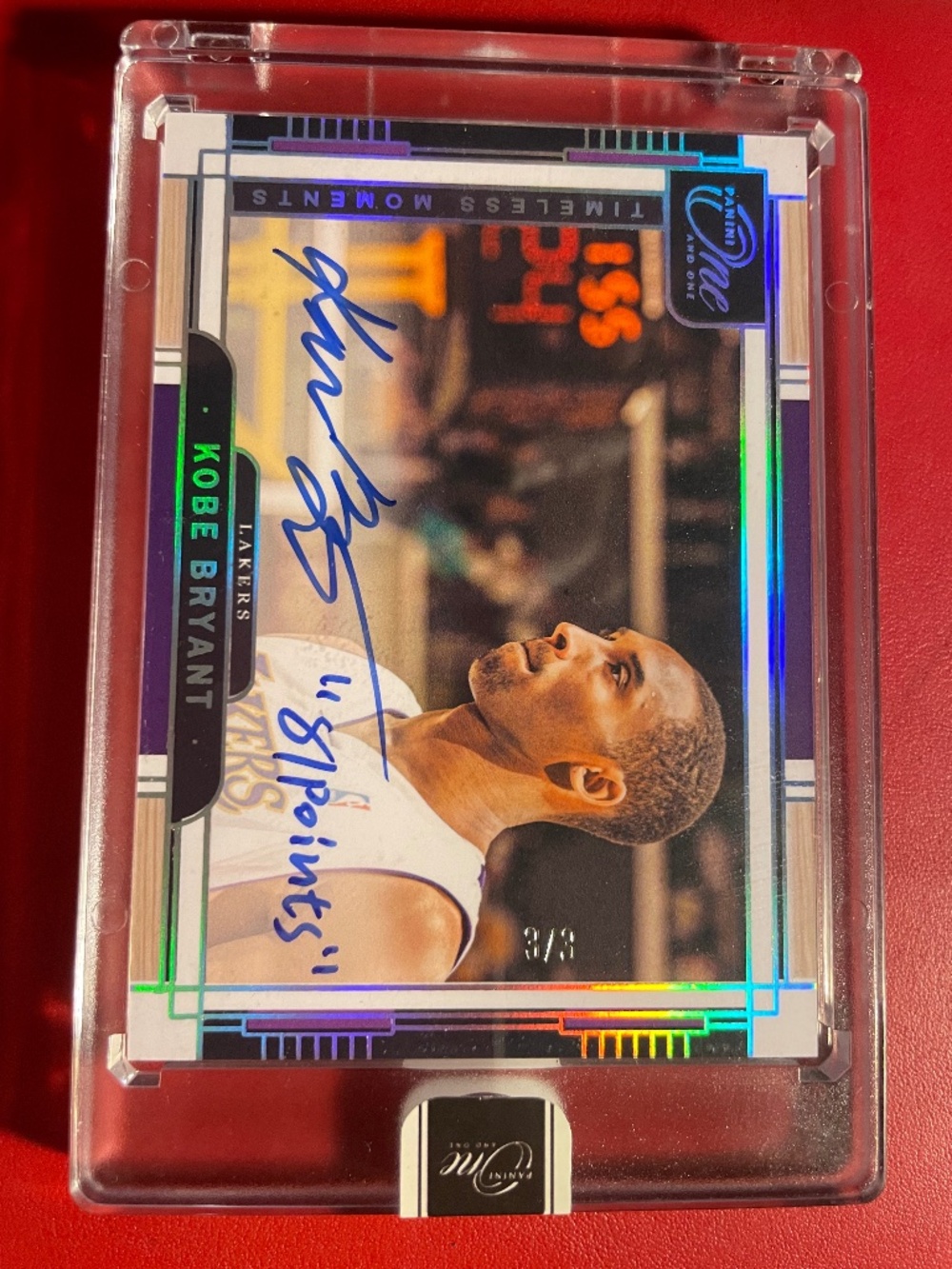 KOBE BRYANT PANINI 0NE&ONE AUTOGRAPH OF /3